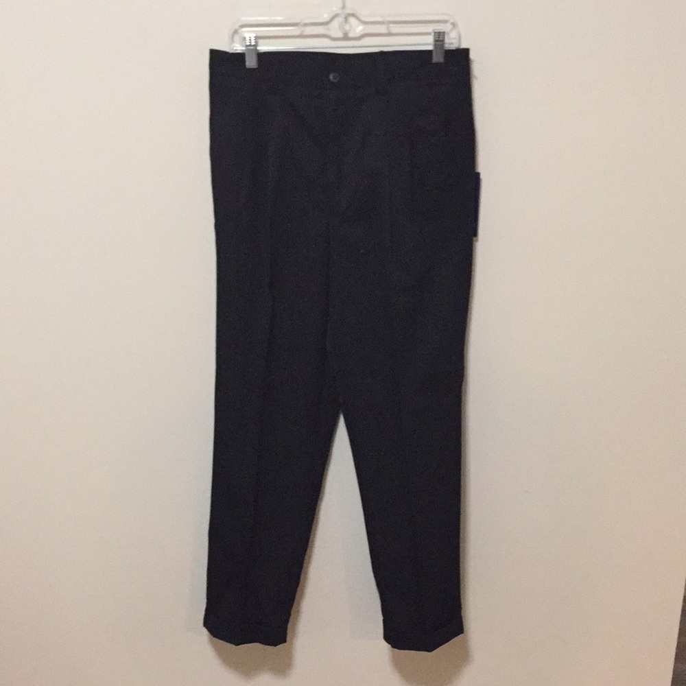 NWT Oleg Cassini Mens Black Dress Pants